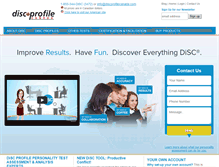 Tablet Screenshot of discprofilecanada.com